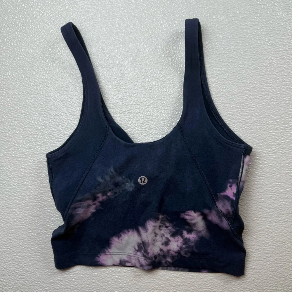 Lululemon Align Tank Top Circulate Tie‎ Dye Align Tank Mineral Blue Multi Size 2